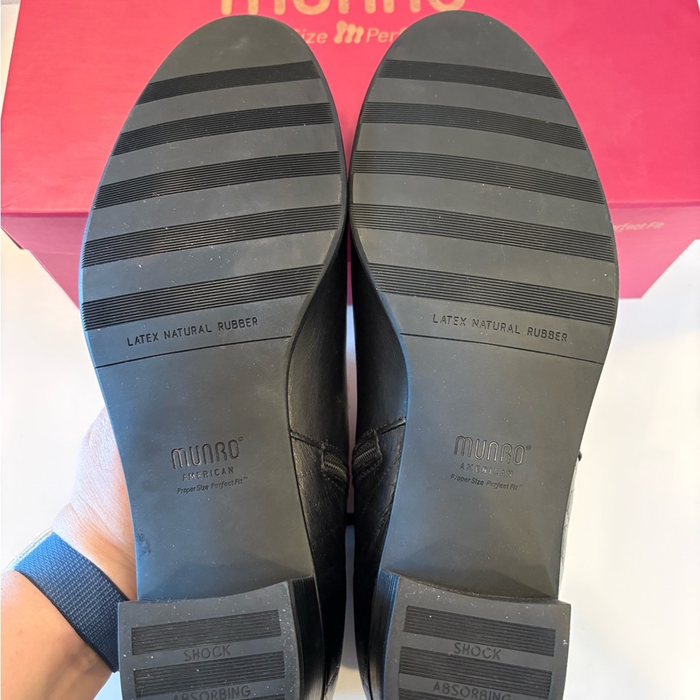 Munro Jolynn Black Leather Ankle Boots Size 13M -NEW - Picture 6 of 7